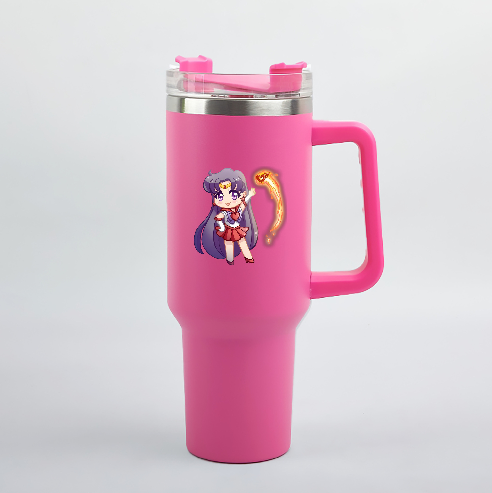 （画像用） 美少女戦士セーラームーン 火野レイ ひの レイ Sailor Moon Hino Rei （セーラーマーズ,Sailor Mars） 1200mL車用タンブラー（カラープリント）